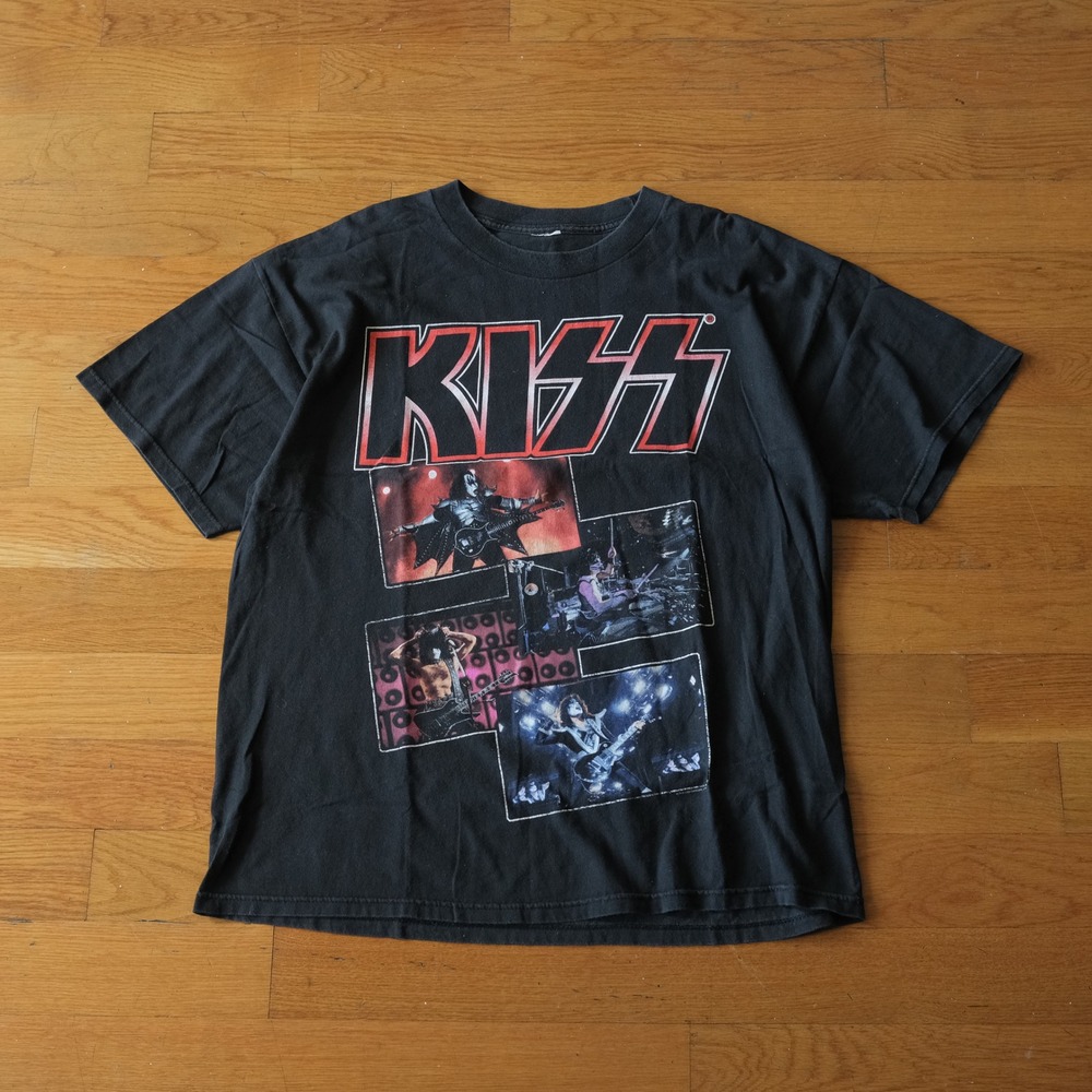 KISS Band T-Shirt Mens Black 2009 Tour Graphic Concert Rock Tee XL 2387